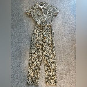 Kittenish Zebra Jumpsuit  size x-small